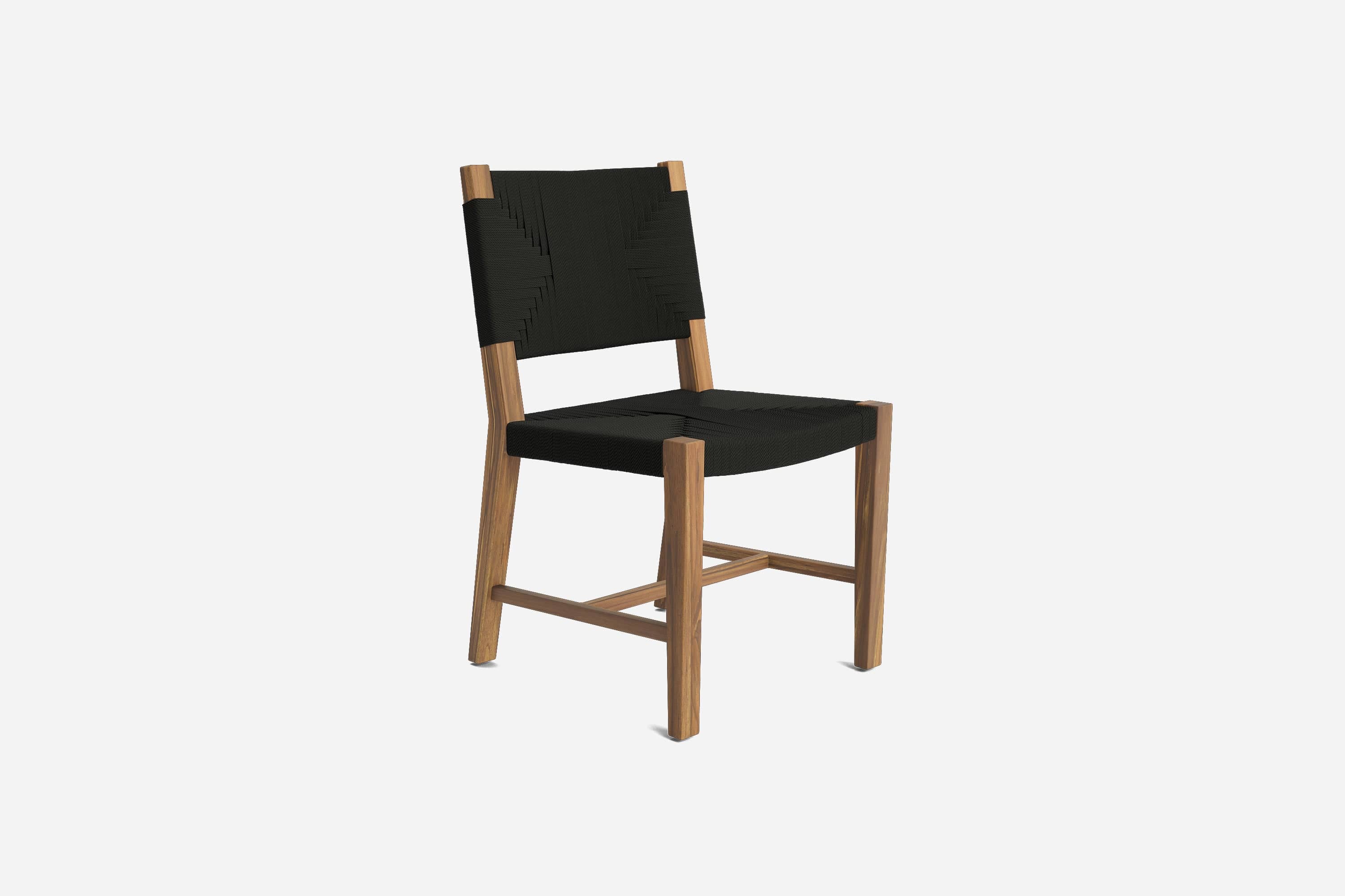 Monimbo Dining Chair Woven Black Cross Braided Cord | Forever Furniture ...