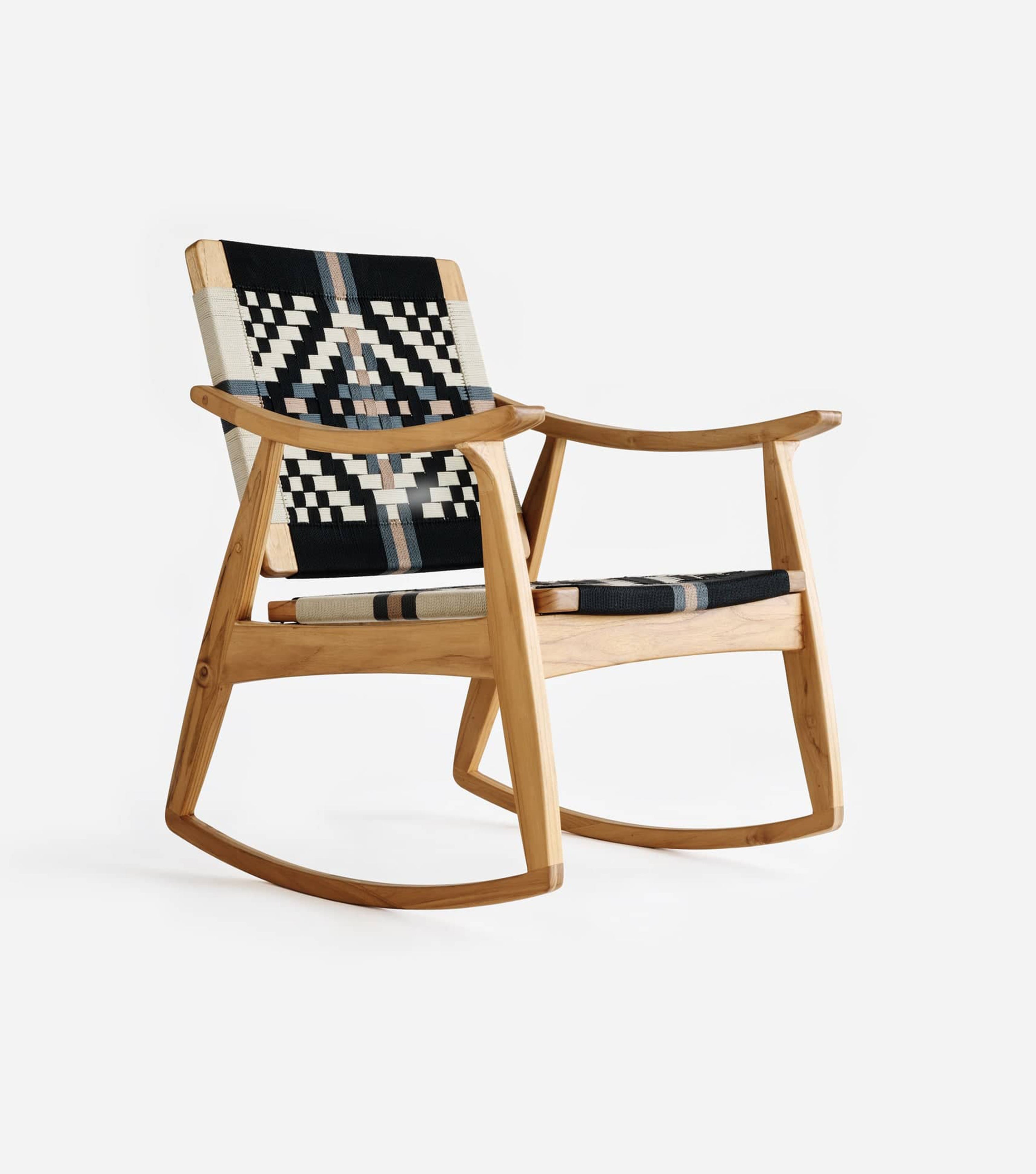 Ixtapa Rocking Chair Izapa Rocking Chair | Colonial Pattern – MasayaCo US Trade